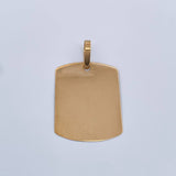 Dije Placa 1.6gr / 3cm / Oro Amarillo 18K %