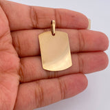 Dije Placa 1.6gr / 3cm / Oro Amarillo 18K %