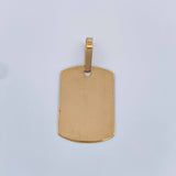 Dije Placa 1.15gr / 2.8cm / Oro Amarillo 18K %