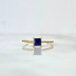 Anillo Solitario Churumbela Circulos 1.25gr / T6 / Circones Blancos-Azul Cuadrado Oro Amarillo ©
