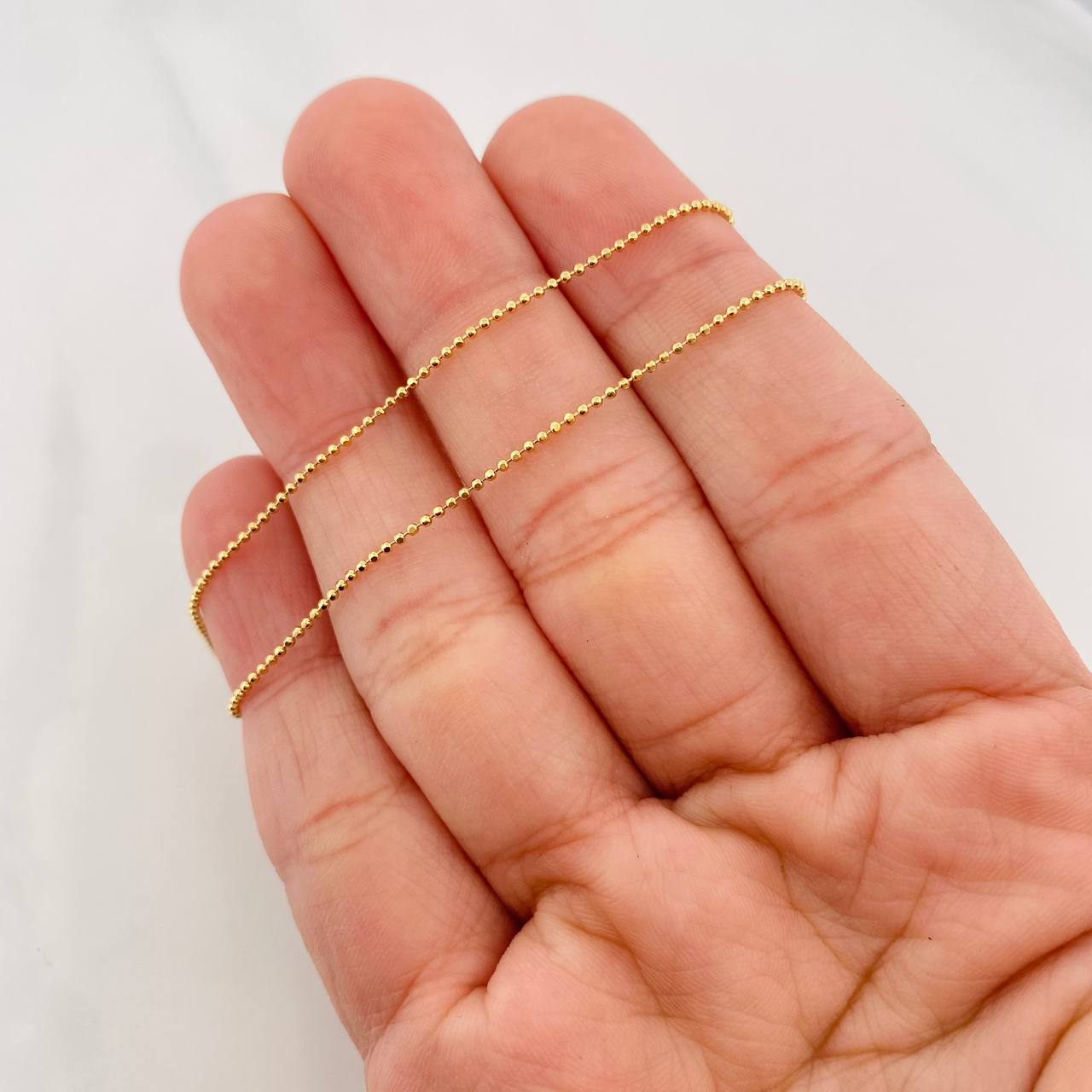 Cadena Militar 2g / 45cm / 0.95mm Oro Amarillo 18K
