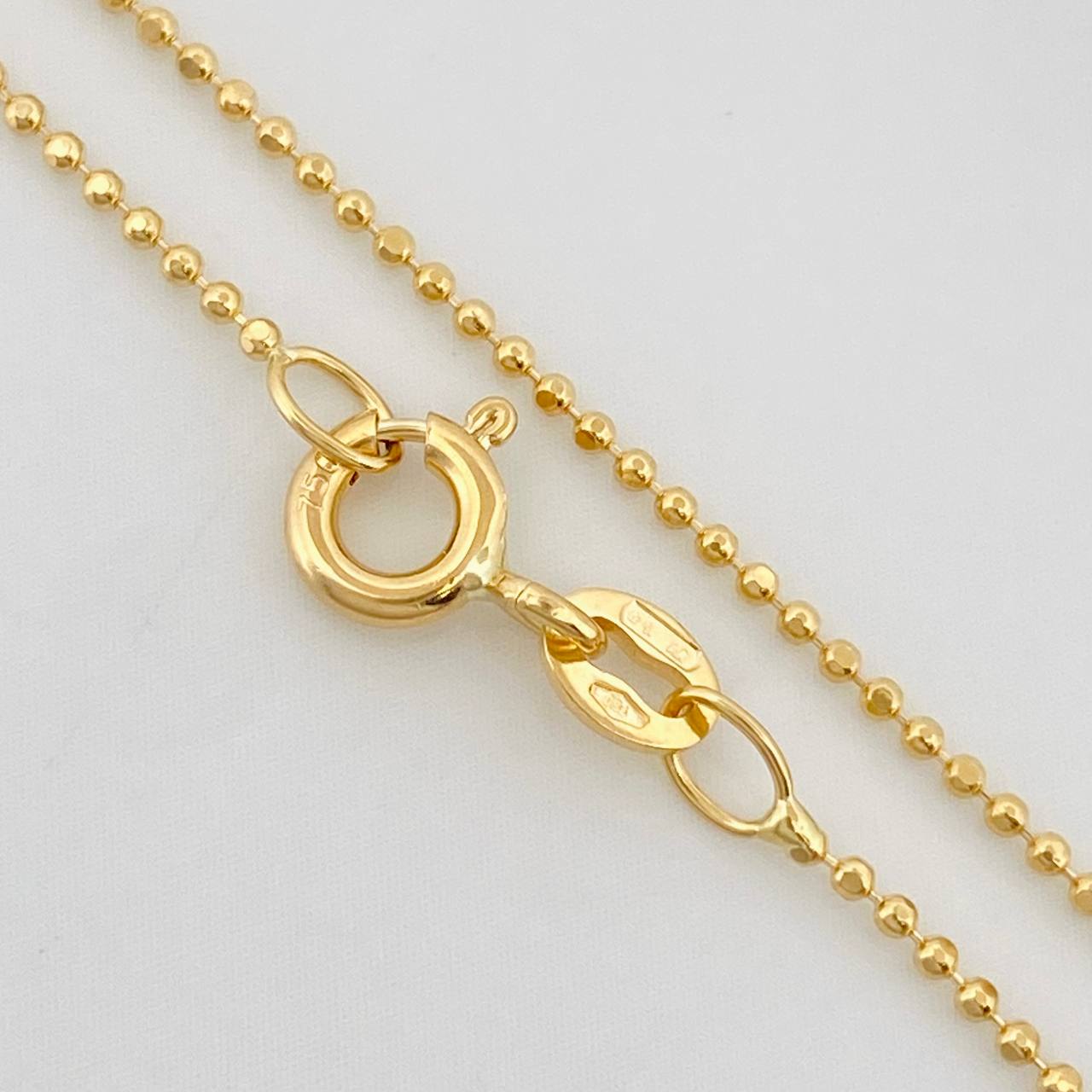 Cadena Militar 2g / 45cm / 0.95mm Oro Amarillo 18K