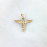 Dije Baston Caduceo De Hermes 1gr / 2.3cm / Oro Amarillo *