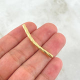 Herraje Cilindro En Espiral 0.5gr / 4cm / Oro Amarillo 18K *