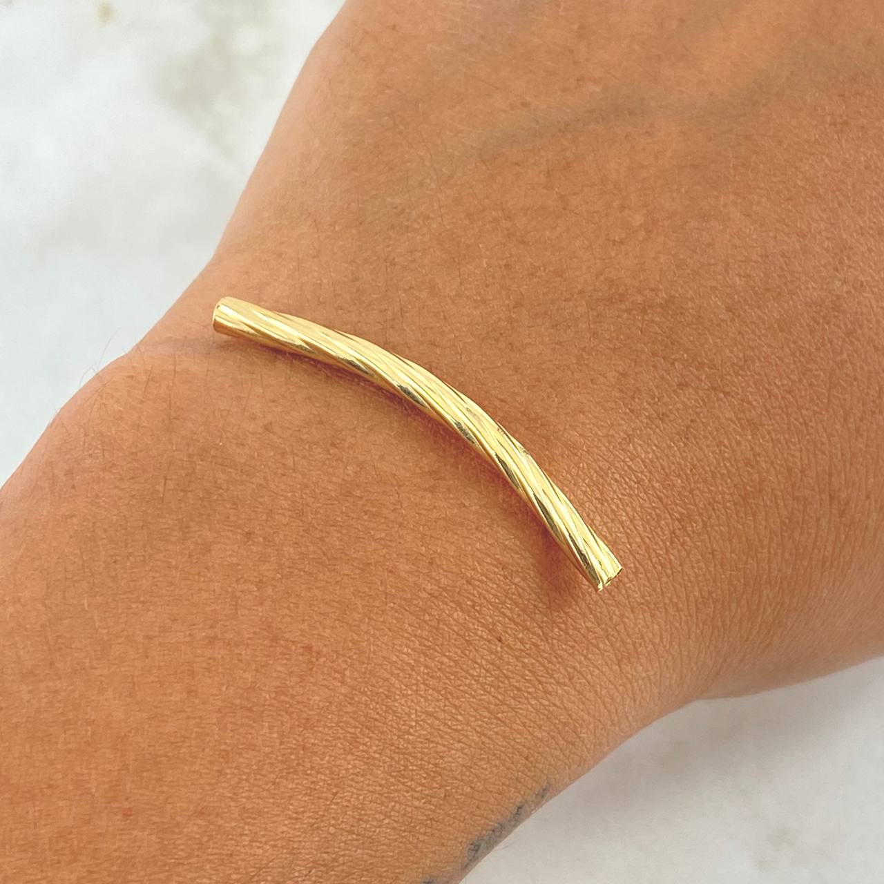 Herraje Cilindro En Espiral 0.6gr / 4cm / Oro Amarillo 18K *