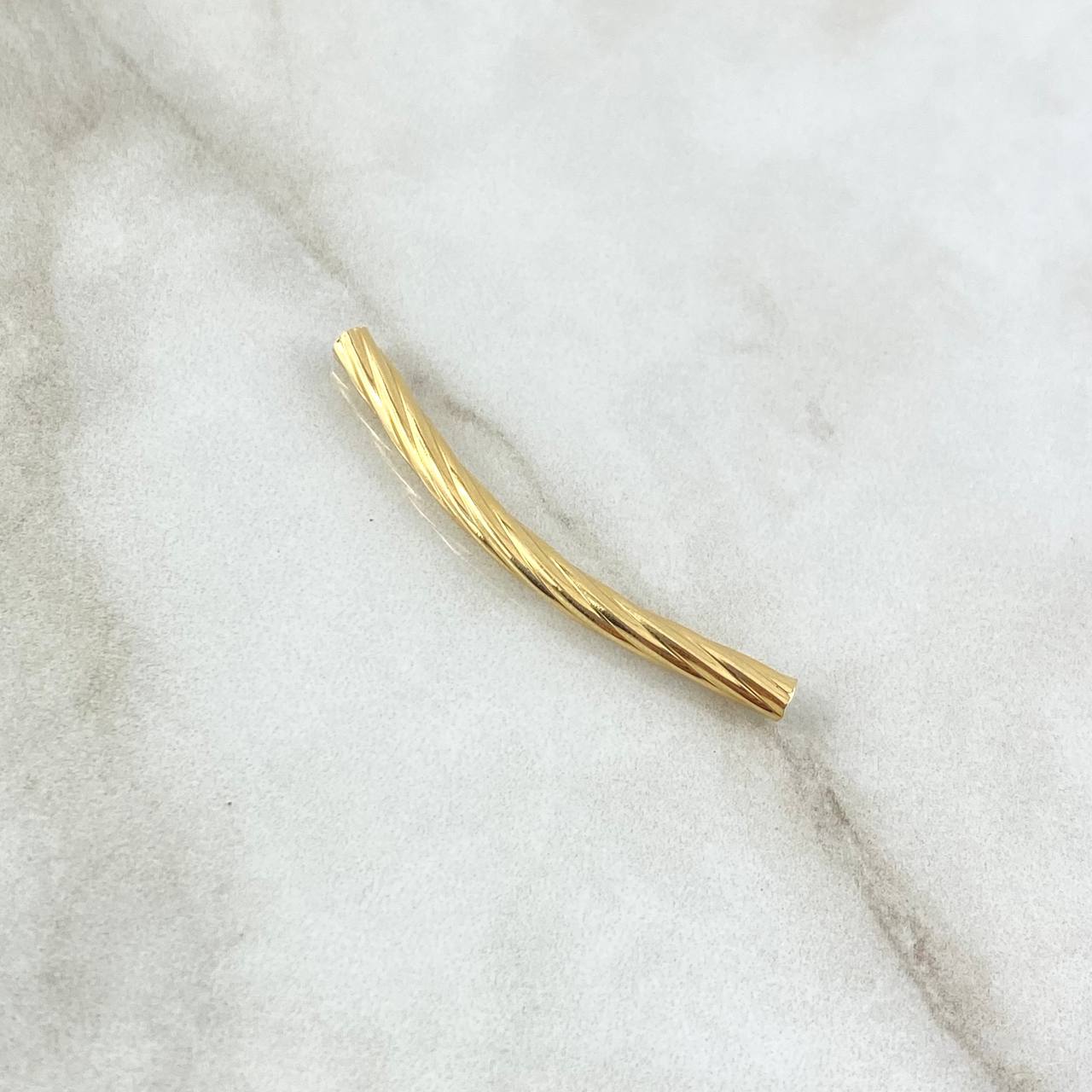 Herraje Cilindro En Espiral 0.55gr / 4cm / Oro Amarillo 18K ©