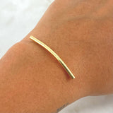 Herraje Cilindro  0.55gr / 4cm / Liso Oro Amarillo 18K