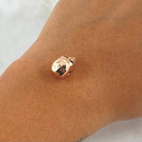 Herraje Calavera 2.35gr / 1cm / Circones Verdes Oro Rosa 18K *