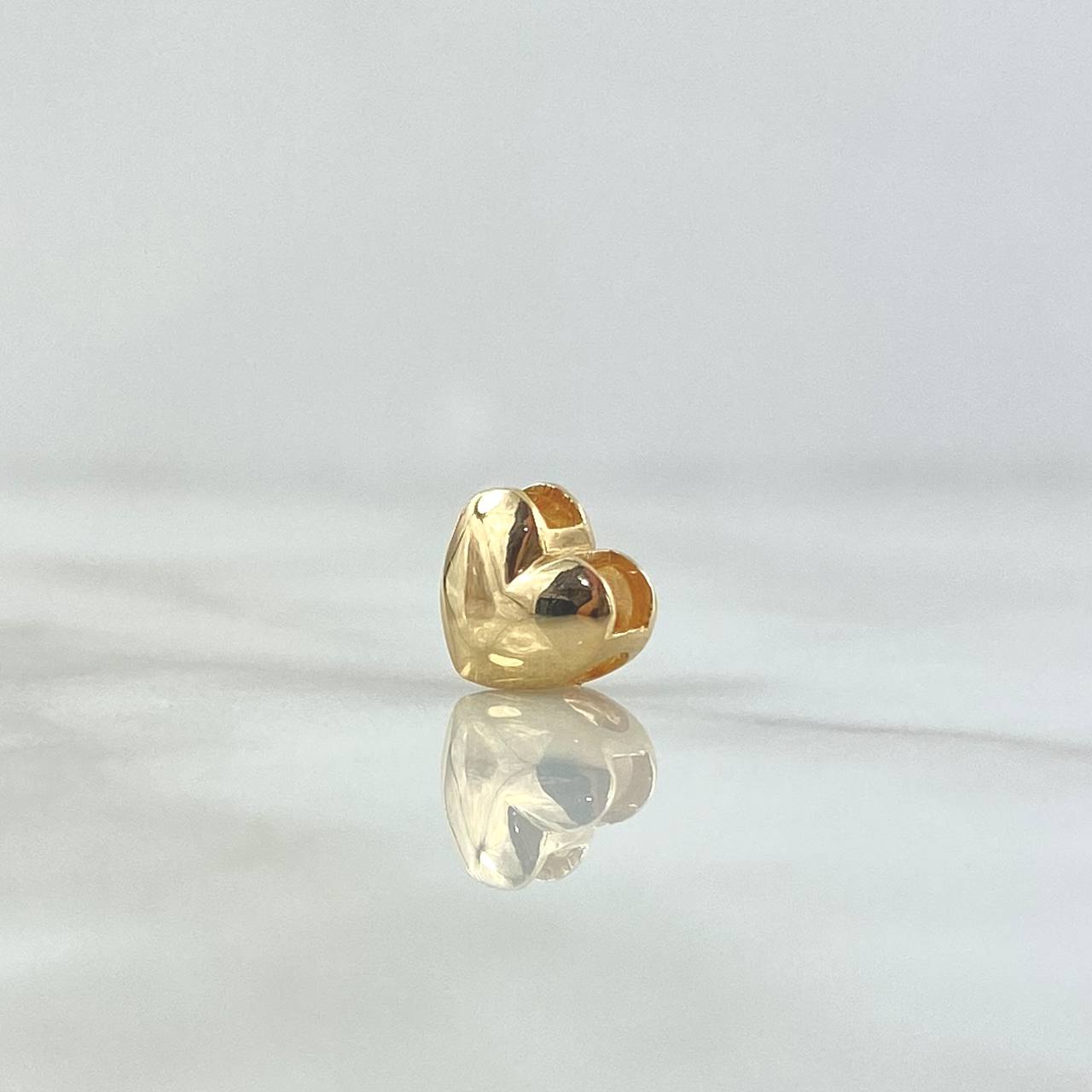 Herraje Corazón 0.8gr / 0.7cm / Liso Oro Amarillo 18K *