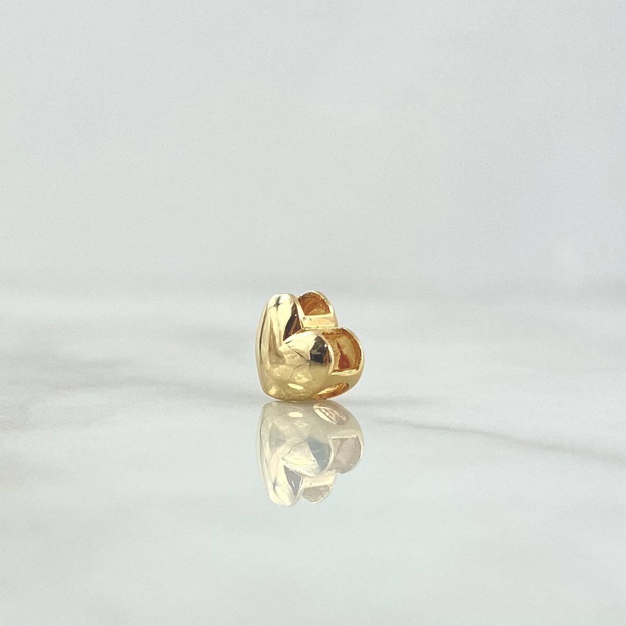 Herraje Corazón 0.8gr / 0.7cm / Liso Oro Amarillo 18K *