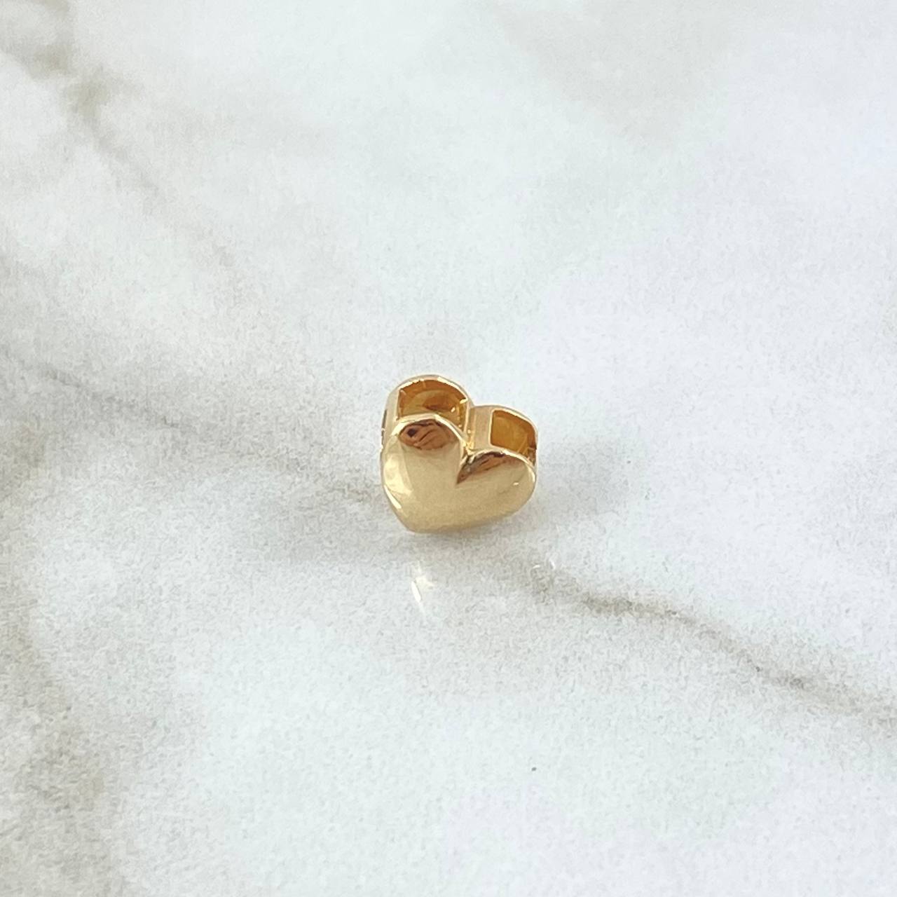 Herraje Corazón 0.75gr / 1cm / Liso Oro Amarillo 18K ©