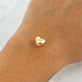 Herraje Corazón 0.8gr / 0.7cm / Liso Oro Amarillo 18K *
