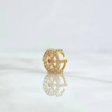 Herraje Timon 1gr / 1cm / Circones Blancos Y Fucsia Oro Amarillo 18K *