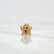 Herraje Fantasma Animado 0.9gr / 0.7cm / Circones Blancos Oro Amarillo 18K *