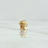Herraje Fantasma Animado 0.9gr / 0.7cm / Circones Blancos Oro Amarillo 18K *