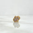 Herraje Mano Hamsa 0.9gr / 1cm / Circones De Colores Oro Amarillo 18K *