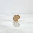 Herraje Mano Hamsa 0.9gr / 1cm / Circones Blancos Oro Amarillo 18K *
