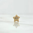 Herraje Estrella Animado 0.75gr / 0.7cm / Circones Blancos Oro Amarillo 18K *