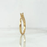 Anillo Solitario Garra 1.8gr / T6 1/4 / Circon Blanco Oro Amarillo