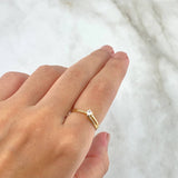 Anillo Solitario Garra 1.8gr / T6 1/4 / Circon Blanco Oro Amarillo