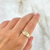 Anillo Correa RX 3.85gr / T7 1/2 / Circones Blancos Dos Oros Amarillo Rosa