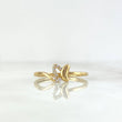 Anillo Mariposa 1.3gr / T7 / Circones Blancos Oro Amarillo