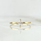 Anillo Solitario Destello 1.05gr / T6 3/4 / Circon Blanco Oro Amarillo