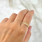 Anillo Cubano Churumbela 1.95gr / T7 / Circones Blancos Oro Amarillo 18K