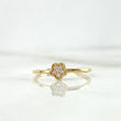 Anillo Trebol 1.3gr / T6 3/4 / Circones Blancos Oro Amarillo ©