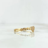 Anillo Corazones Corazon 1.5gr / T7 / Circones Blancos Oro Amarillo