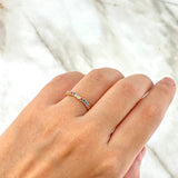 Anillo Churumbela Circulos Punteados Curva 1.45gr / T5 / Circones Colores Oro Amarillo