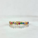 Anillo Churumbela Circulos Punteados Curva 1.45gr / T5 / Circones Colores Oro Amarillo