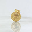 Dije San Benito 0.8gr / 2cm / Troquelado Oro Amarillo ©