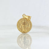 Dije San Benito 0.8gr / 2cm / Troquelado Oro Amarillo ©