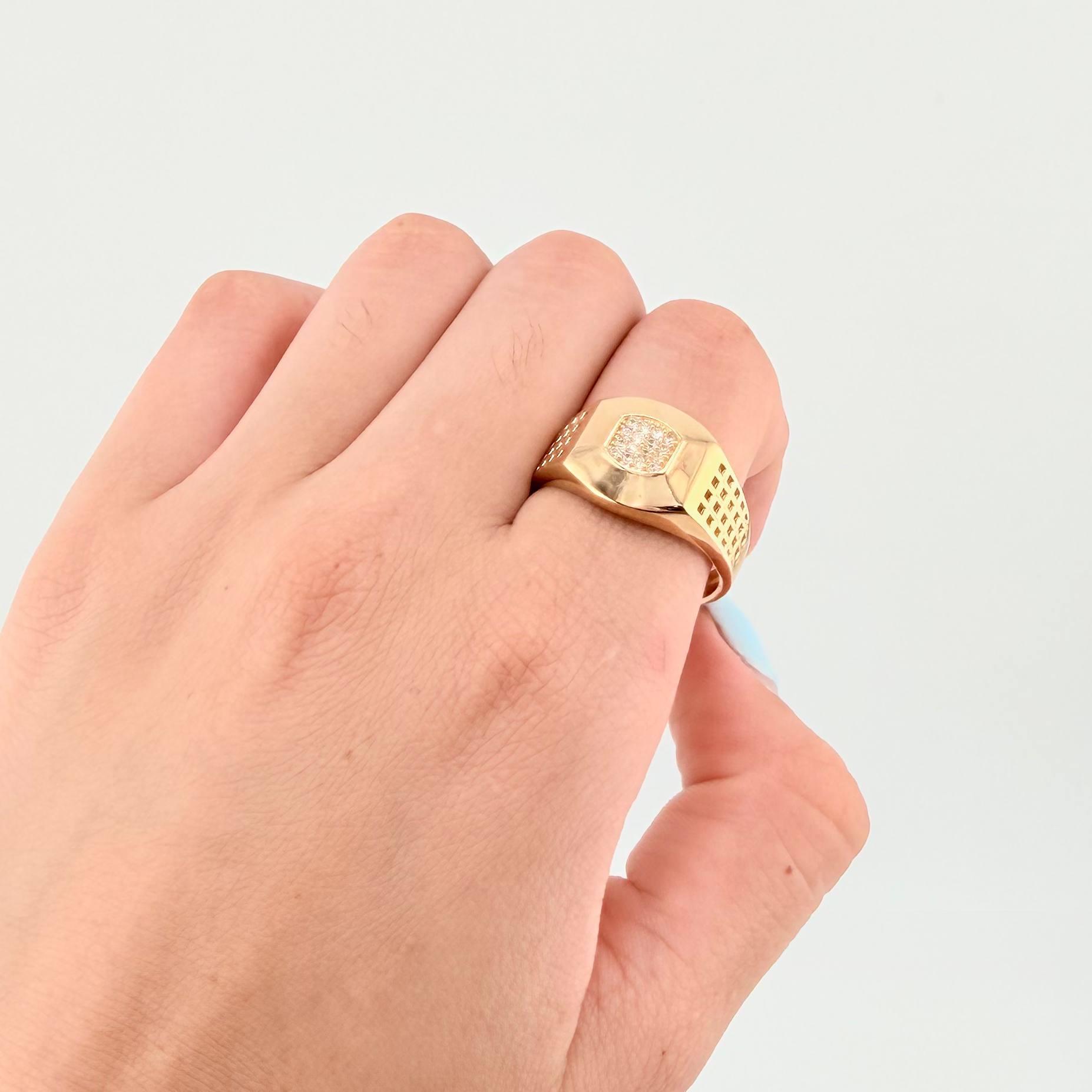 Anillo Ojo de Oro 4.85gr / T10 3/4 / Oro Amarillo 18K