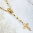 Rosario Virgen Guadalupe 35.5gr / 60cm / 6mm-7mm  Bolas Diamantadas Circones Blancos Verde Fucsia Azules Oro Amarillo 18K