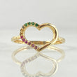 Anillo Silueta Corazón 1.35gr / T6 1/4 / Oro 18K
