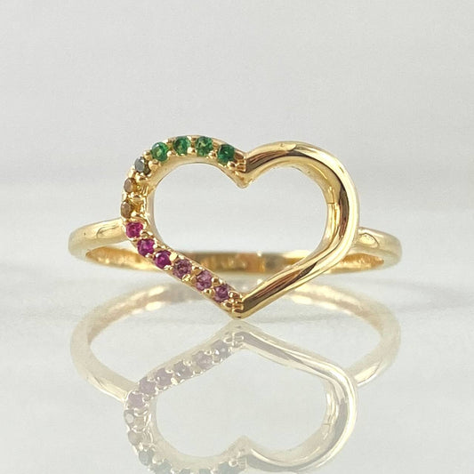 Anillo Silueta Corazón 1.35gr / T6 1/4 / Oro 18K