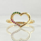 Anillo Silueta Corazón 1.35gr / T6 1/4 / Oro 18K