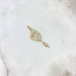 Dije Virgen María 1.15gr / 4cm / Circones Blancos Oro Amarillo