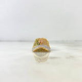 Dije Gorra LA 8.8gr / 3.8cm / Circones Verdes Blancos Dos Oros Amarillo Blanco ©