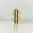 Dije Signo Dólar 6.7gr / 3.9cm / Circones Blancos Negros Oro Amarillo ©