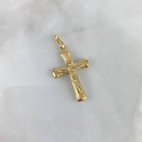 Dije Cruz Cristo 1.5gr / 3.7cm / Arborea Oro Amarillo