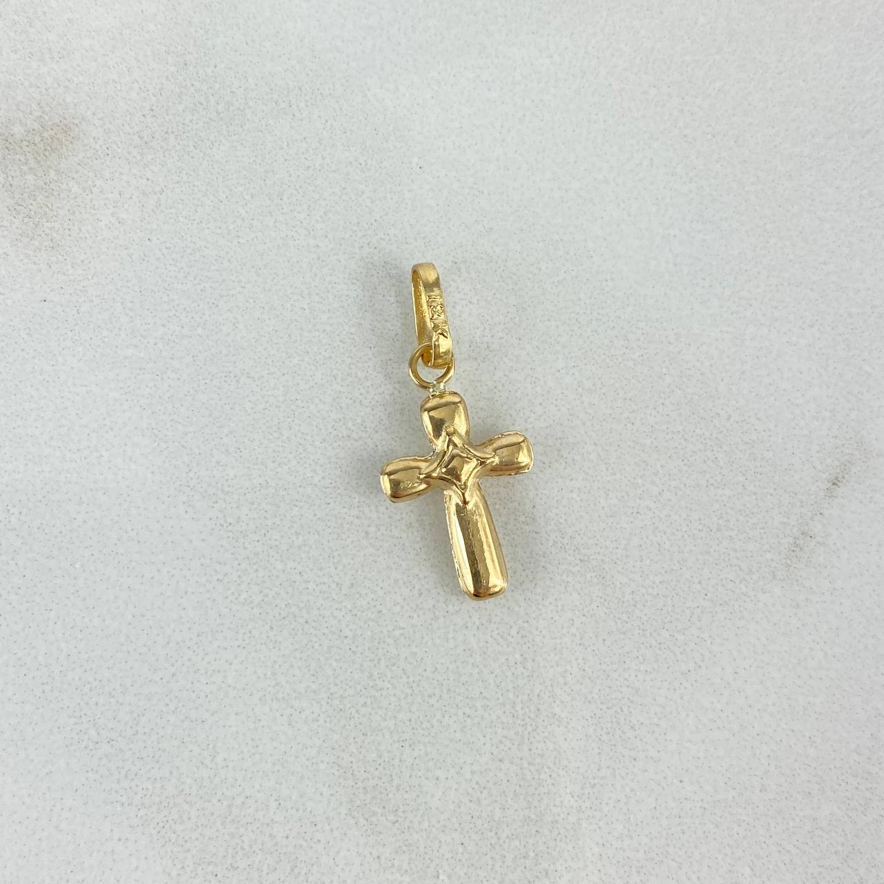Dije Cruz 0.45gr / 2cm / Rombo Soplado Oro Amarillo©