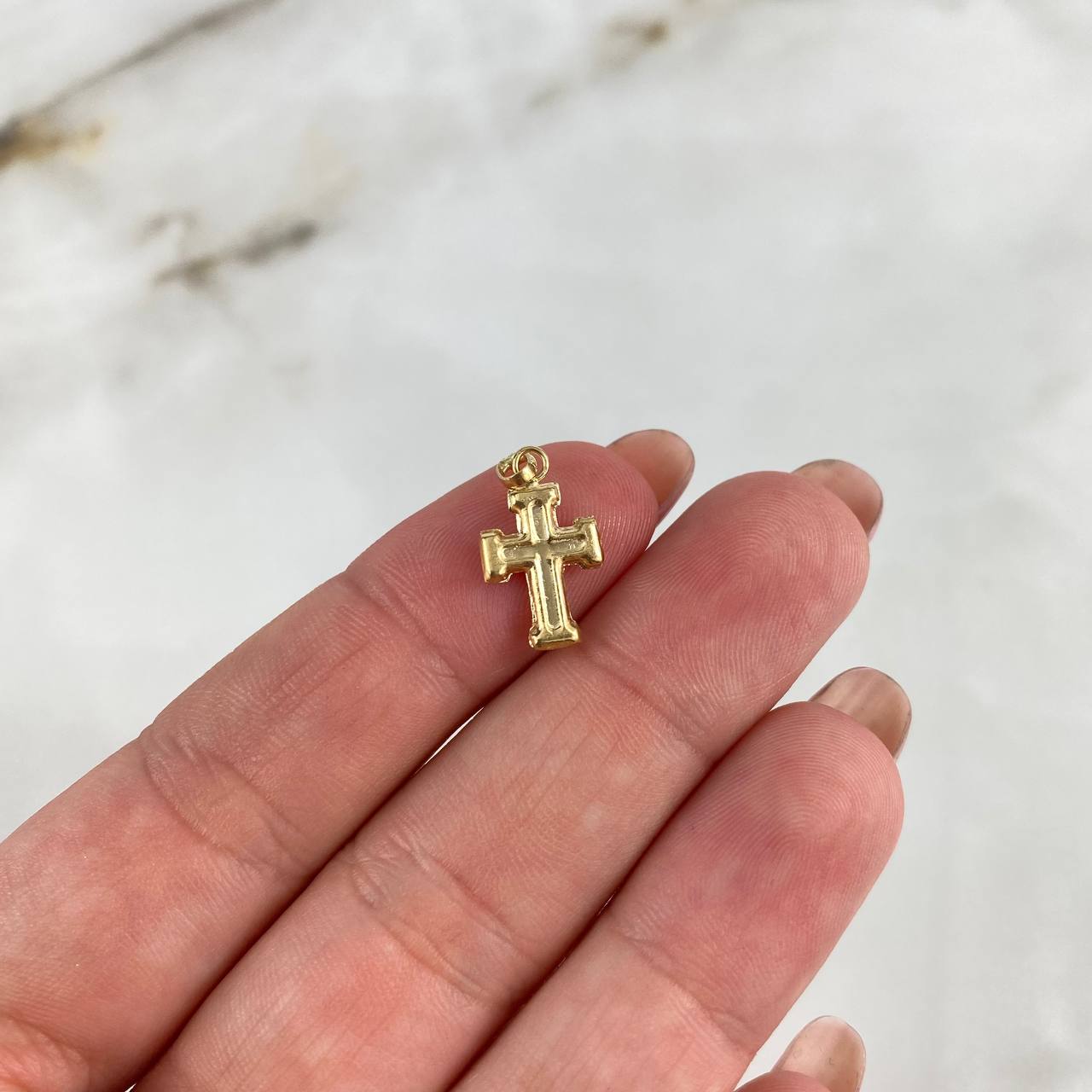 Dije Cruz 0.5gr / 2cm / Templaría Oro Amarillo©