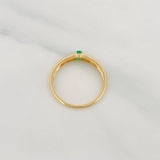 Anillo Solitario Esmeralda 0.11pts 1.4g / T7 Oro Amarillo 18K