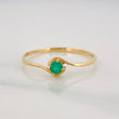 Anillo Solitario Esmeralda 0.9pts 1g / T7 1/2 Oro Amarillo 18K