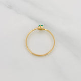 Anillo Solitario Esmeralda 0.9pts 1g / T7 1/2 Oro Amarillo 18K