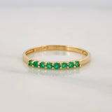 Anillo Churumbela Esmeraldas 0.14pts 1.05g / T6 3/4 Oro Amarillo 18K