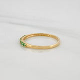 Anillo Churumbela Esmeraldas 0.14pts 1.05g / T6 3/4 Oro Amarillo 18K
